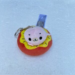Mamegoma X Doughnuts Donut Keychain Plush Toy Pink Bag Charm San X Plush Dangler